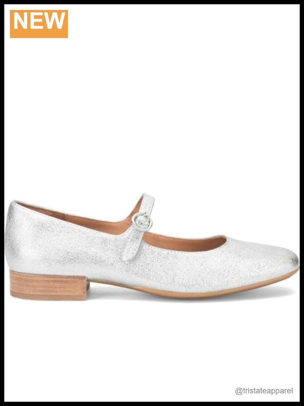 Söfft Elsey Leather Mary Jane Flats Casual Block Heel